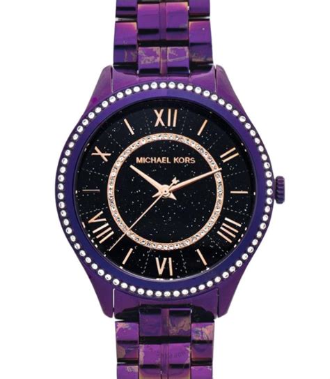 michael kors purple and gold watch|mk3724.